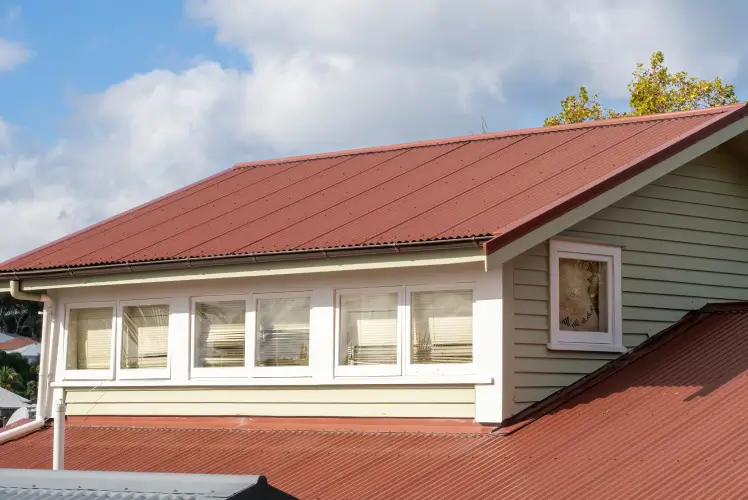 Red metal roof, service